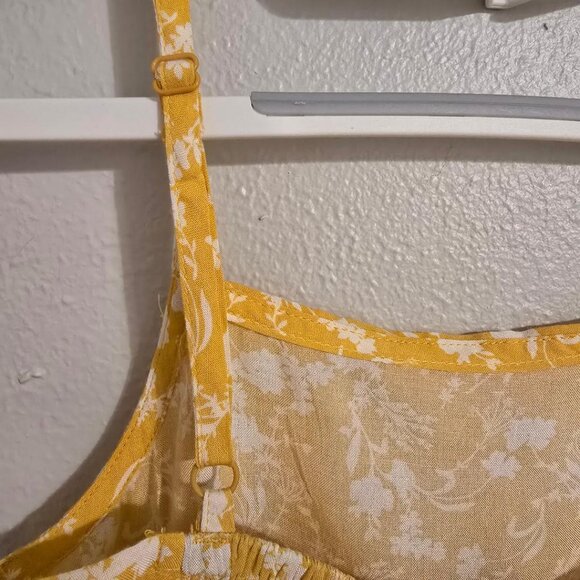Old Navy Yellow & White Printed Fit & Flare Cami Dress for Girls | XL 14-16 - Picture 5 of 7